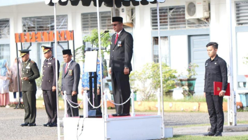 Pj Bupati Aceh Selatan Cut Syazalisma Inspektur Upacara Hari Kesaktian Pancasila